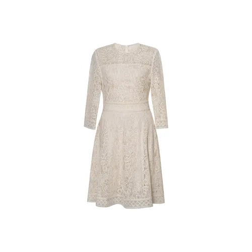 ROEYSHOUSE Длинное платье с длинными рукавами женское экрю