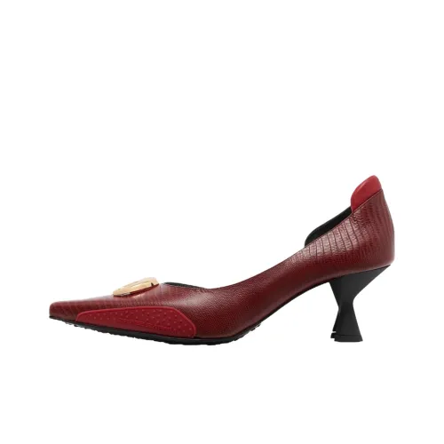 Marine Serre Нестандартный каблук Высокие каблуки 6 см Женские Красный