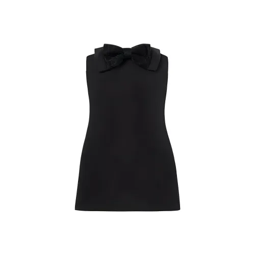 Self Portrait Без рукавов Платье Женское Классическое Черное