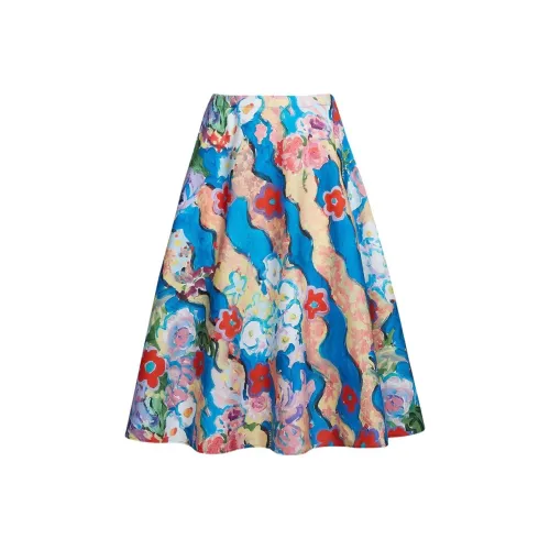 MARNI Многоцветные Женские Повседневные Длинные Юбки