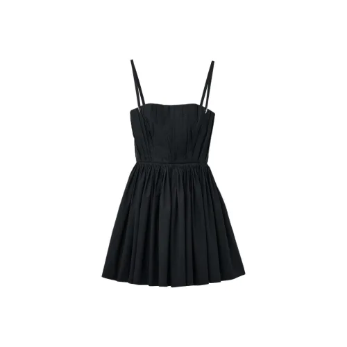 Alexander McQueen FW24 Slip Платье Женское Черное