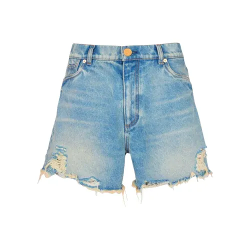 BALMAIN FW23 Джинсовые шорты Женские Синие