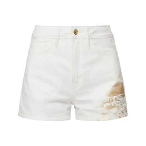 EVISU Белые Женские Джинсовые Шорты