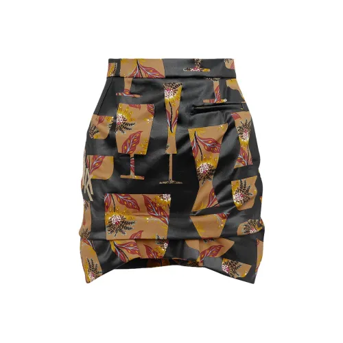 Vivienne Westwood Золотая Женская Повседневная Короткая Юбка