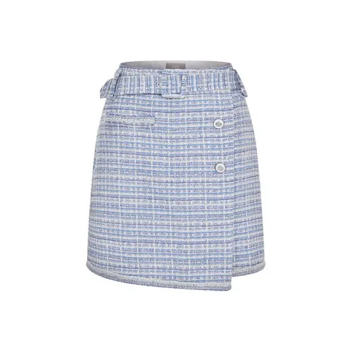 RARE Повседневные короткие юбки женские светло-синие