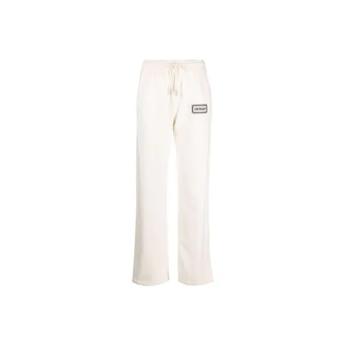 Off Белый FW21 Экрю Женские Спортивные Брюки