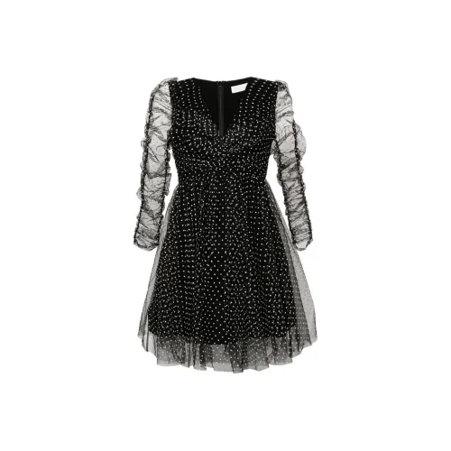 Zimmermann SS24 Длинное платье с длинными рукавами женское черное