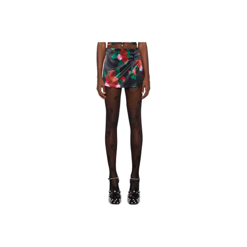 Dolls Kill Sugar Thrillz Старшая школа Heartthrob Сатин Шорты-юбка Повседневные шорты Женские Цветочный Многоцветный