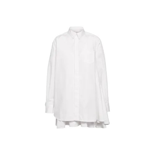 sacai Белое Женское Длинное Платье с Рукавами
