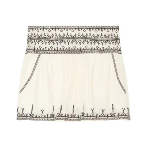 ISABEL MARANT ETOILE Picadilia Юбка Повседневная Короткая Юбка Женская Белая