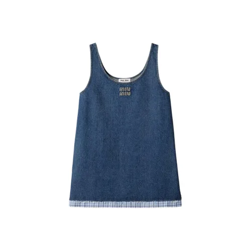 MIU MIU Без рукавов Платье Женское Синее