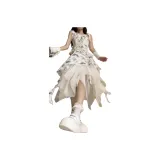 Белая юбка на сетке