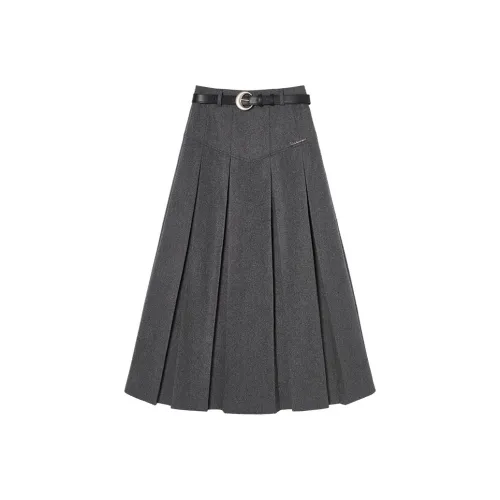 EPTISON WOMAN Дымчато-серый Женские Повседневные длинные юбки