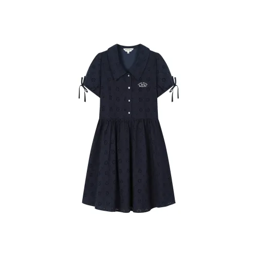 Teenie Weenie Короткий рукав Платье Женское Темно-синий