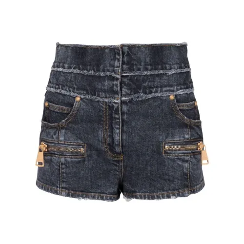 BALMAIN Джинсовые шорты черного цвета для женщин