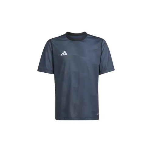 Adidas Chinese Tennis Team Olympic Series Темно-синий/Серебристо-серый Kids T Рубашки