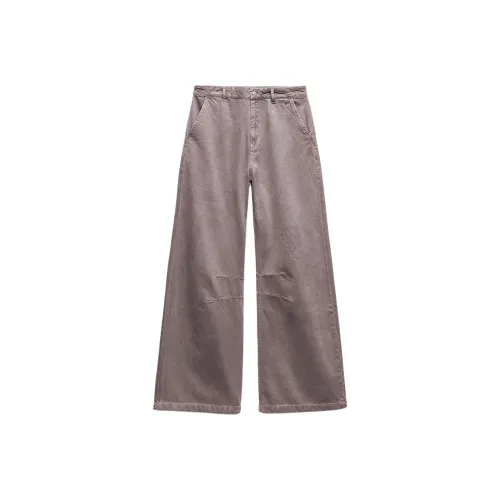 ZARA Trf Джинсы Женские Баклажаново-фиолетовые