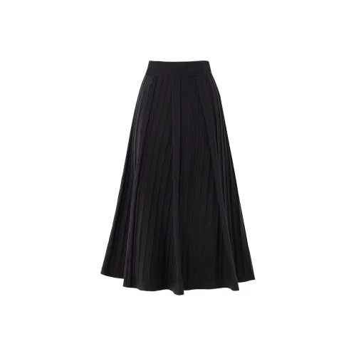 SOON FLOWER Повседневная длинная юбка женская черная