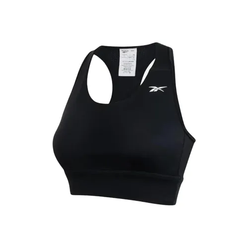 Reebok Бег Утепленный Бюстгальтер Спортивное белье Женские Черный