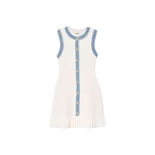 Sandro Без рукавов Платье Женское Светлый Умбра