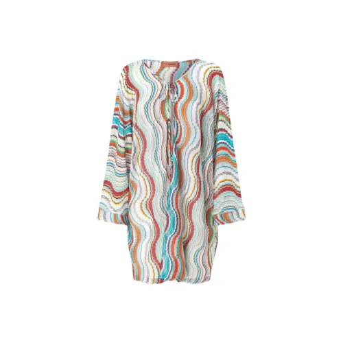 MISSONI Длинное платье с длинными рукавами женское многоцветное