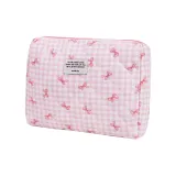 Розовый косметический мешок для хранения с бантом