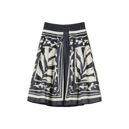 TWINSET Milano SS25 Повседневный Длинный Юбка Женские Синий Белый