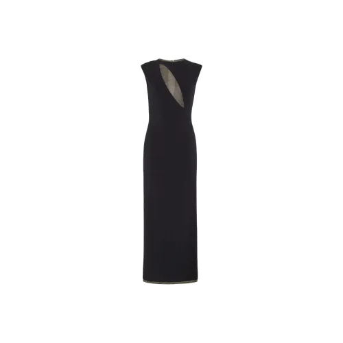 FENDI FW24 Sleeveless Dress Women's Black FENDI FW24 Без рукавов Платье Женское Черное