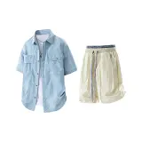 Набор (Глубокий морской синий + Туманно-белый)