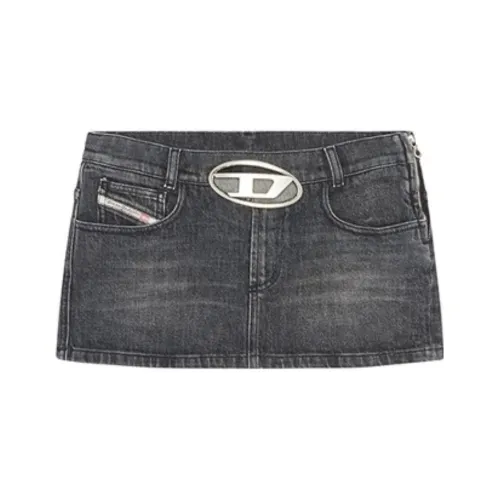 DIESEL Джинсовые короткие юбки Женские Черный
