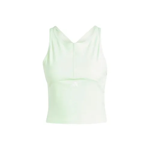 Adidas TECHFIT Printed Crop Тренировки Майка Спорт Жилет Женские Зеленый