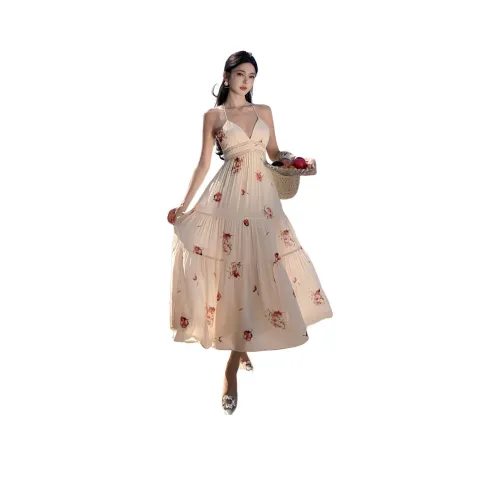 ZCDECO Экрю Женские Слиплатья