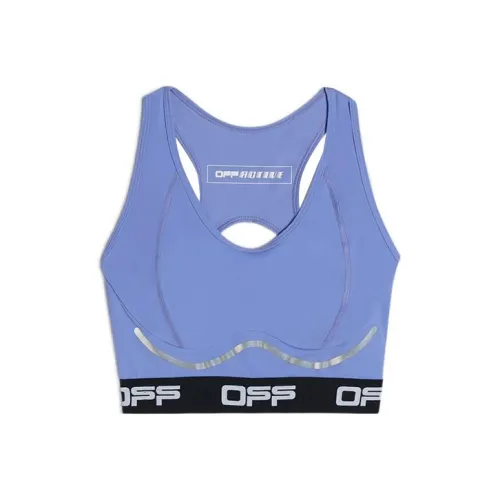 Off Белый и синий цвет Женские спортивные майки без рукавов