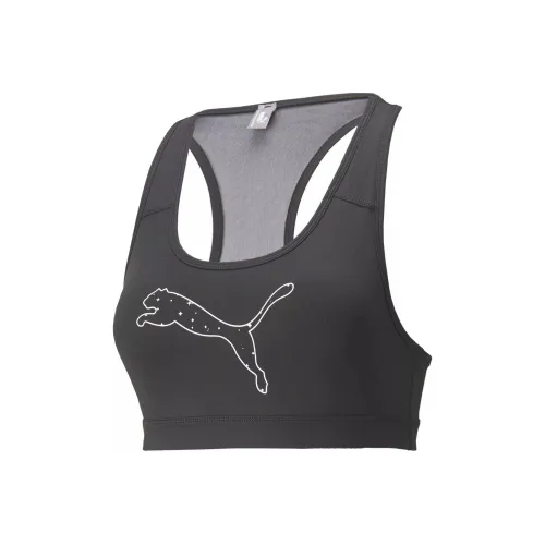 PUMA MID IMPACT 4KEEPS Graphic Бюстгальтер Спортивное белье Женские Черный