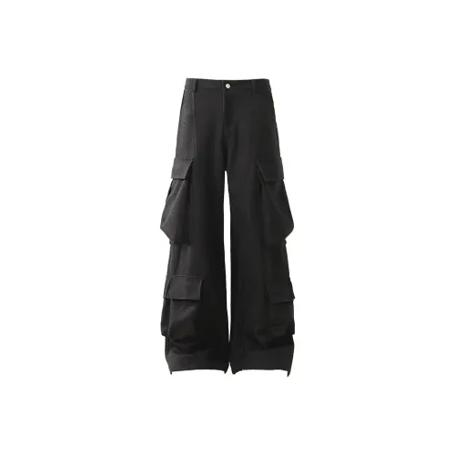 BLANKIN. Черные унисекс повседневные брюки