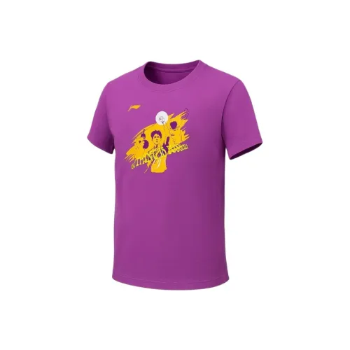 LINING Table Tennis Series T Рубашка Унисекс Сливовый Фиолетовый