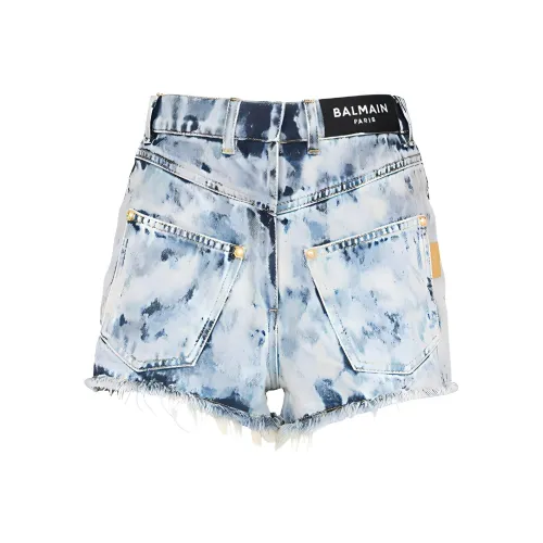 BALMAIN SS22 Джинсовые шорты Женские Blue