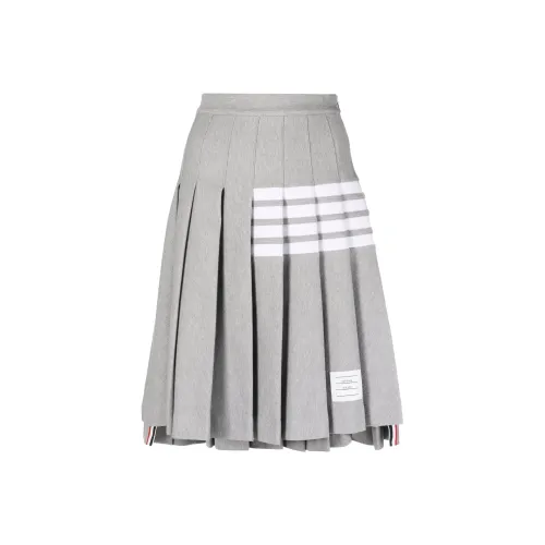 THOM BROWNE Серые Женские Повседневные Длинные Юбки
