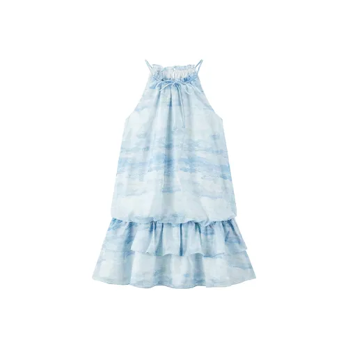 LEDIN Платье-комбинация Женское Холодный Синий