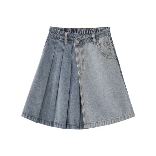 JINYE ORIENTAL Синие Женские Джинсовые Короткие Юбки
