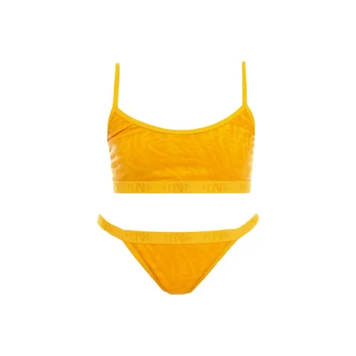 FENDI Двухкомпонентный купальник женский желтый