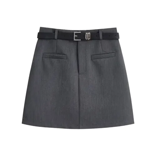 Ice Cream And Whale Повседневные короткие юбки Женские Серый