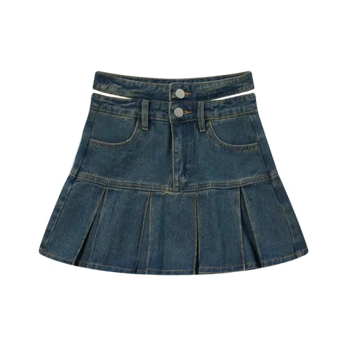 BETTERSAY Джинсовый синий Женские Джинсовые Короткие Юбки