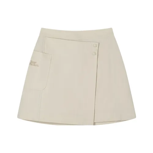 Teenie Weenie x PACAIN Повседневные короткие юбки Женские Сливочный