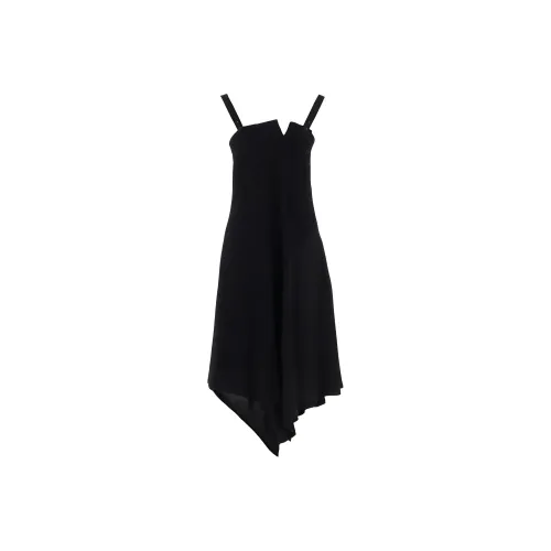 Yohji Yamamoto Черные Женские Платья без Рукавов