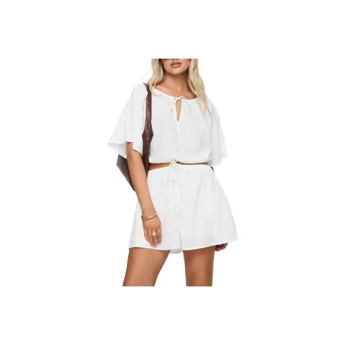 PRINCESS POLLY Patty Набор Повседневный Костюм Женский Белый Белый