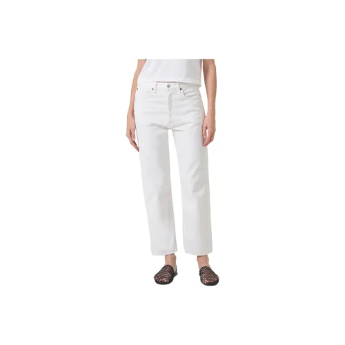 AGOLDE Джинсы Женские Теплый Белый