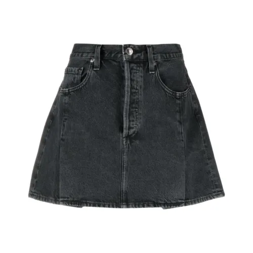 AGOLDE Угольно-серый Женские Повседневные Короткие Юбки