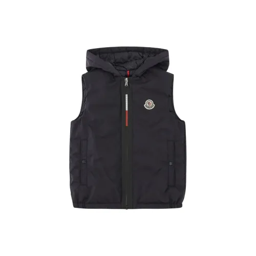 Moncler Темно-синие Детские жилеты