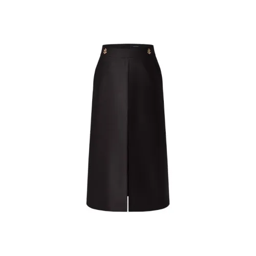 LOUIS VUITTON SS24 Повседневная длинная юбка женская черная